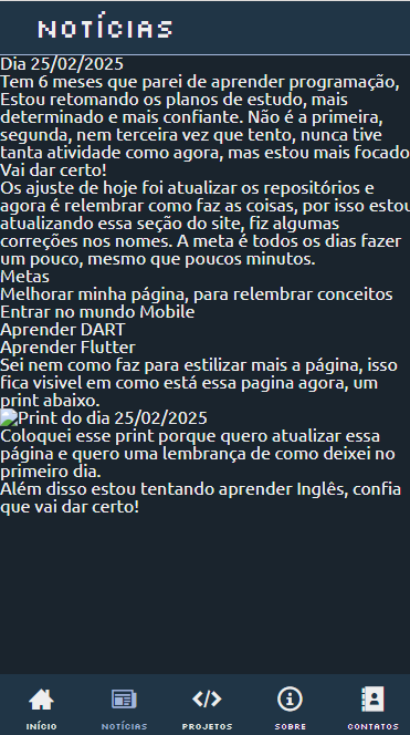 Print do dia 25/02/2025
